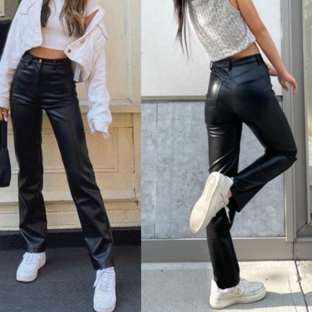 NWT Wilfred The Melina High-waisted Vegan Leather pants- Sz. 2S - Picture 2 of 5